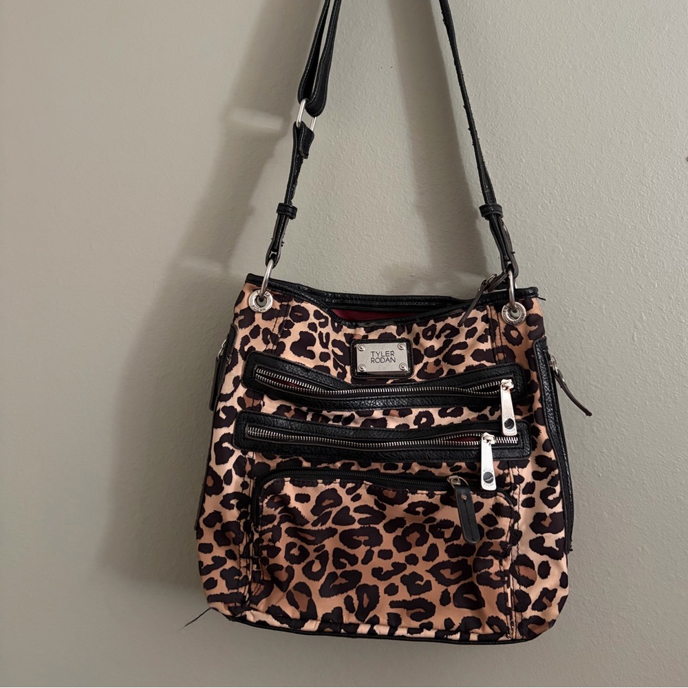 Tyler Rodan Leopard Print Crossbody bag